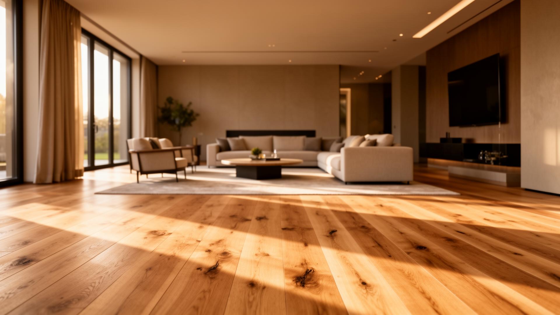 Luxury hardwood flooring in a modern Dallas home
